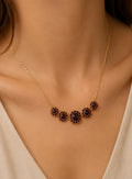 Noir Rosette Garnet Cascade