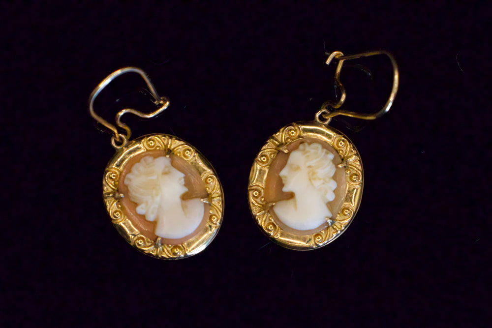 The Duchess Cameo Drop Earrings