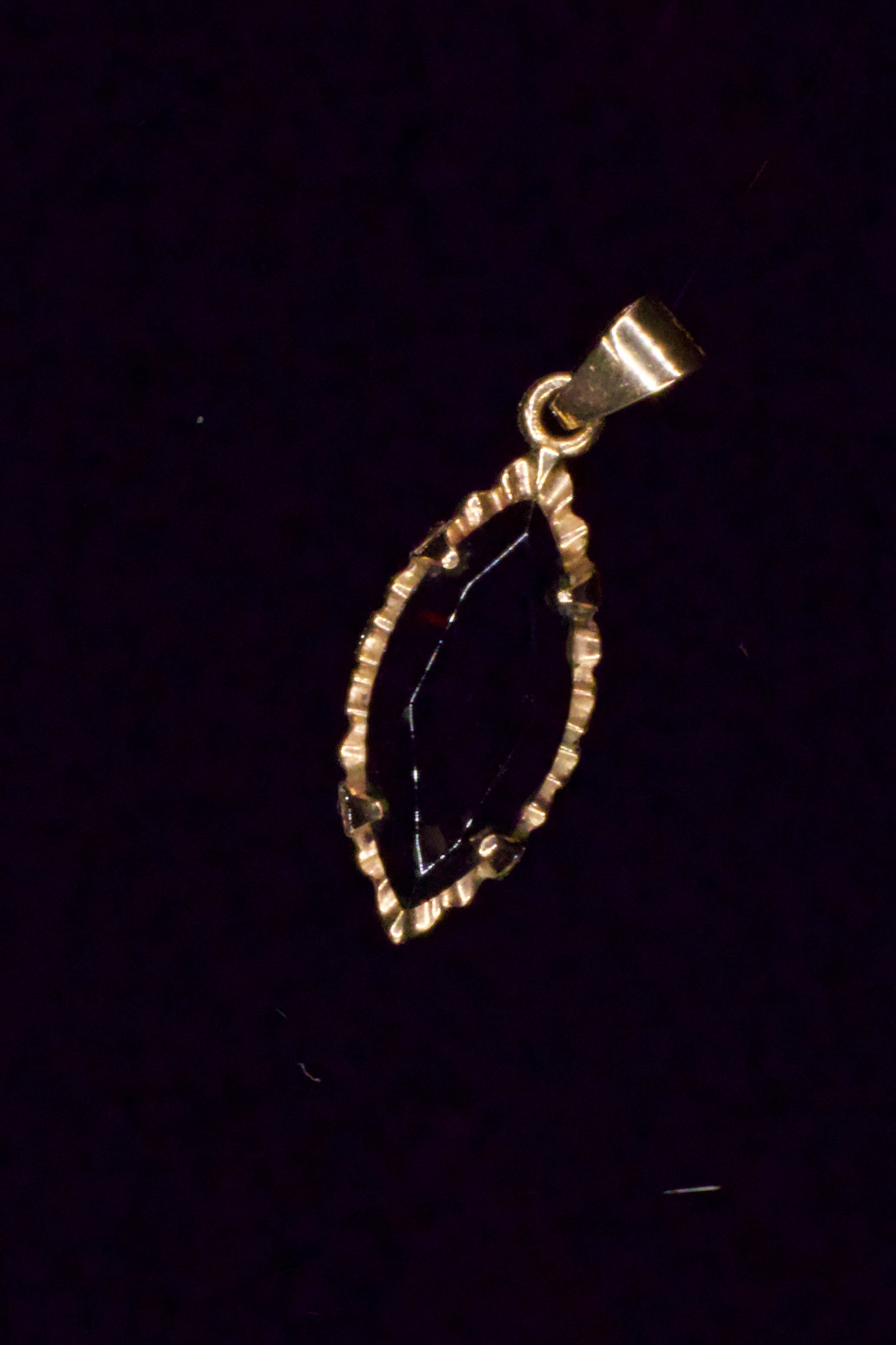Midnight Marquise Pendant