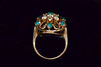 Birks Turquoise & Pearl Garden Ring